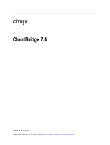 Citrix CloudBridge 7.4 User manual