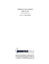 Brookfield CAP 1000+ Operating Instructions Manual