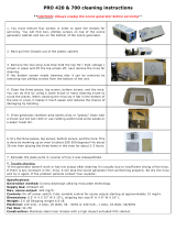 Crystal air Pro 420 Cleaning Instructions Manual