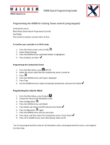 Walchem W900 Series Quick Programming Manual