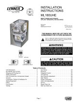 Lennox ML180E Installation guide