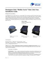 Remington Solar 20-Watt Solar Attic Fan (BDB) User manual