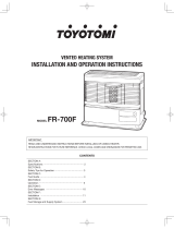 Toyotomi FR-700F Owner's manual