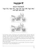 TRIUMPH Tiger 800 Owner's manual