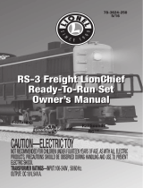 Lionel LionChief RS-3 Freight Ready-To-Run Set 5/16 Owner's manual