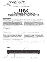 Proficient Audio Systems SS4VC Owner's manual
