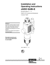Judo GUBi-E Installation And Operating Instructions Manual