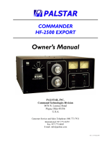 Palstar COMMANDER HF-2500 EXPORT Owner's manual