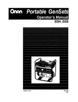 Onan EGH Series User manual