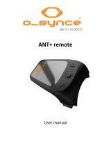 o-synce ANT+ remote User manual