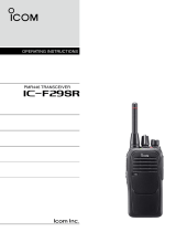 ICOM IC-F29SR Operating instructions