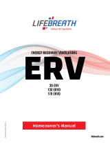 Lifebreath 170 ERVD Owner's manual