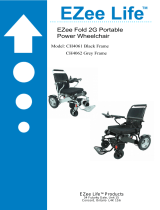 EZee Life CH4061 & CH4062 G2 EZee Fold Power Wheelchairs User manual