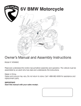 Rollplay BMW R1200 GS Motorcycle 6V User manual