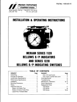 Meriam 1120 Series Differential Pressure Units Product User Manual