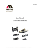 Meriam 50MJ10 Series Laminar Flow Element Product User Manual