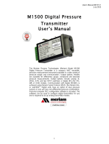 Meriam M1500 Analog Pressure Transmitter Product User Manual