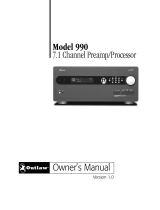 Outlaw 990 Preamp/Processor Owner's manual
