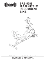 Body Champ BRB5288 Magnetic Recumbent Bike Owner's manual