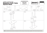 JasonLEz Hospitality Sapphire Tall Bar Square Table Double Base