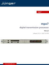 Junger Audio mpx7 User manual