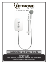 Redring Glow 10.5kW Phased Shutdown Electric Shower User manual