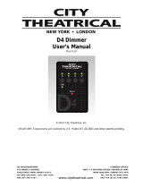 City Theatrical Legacy 5740 D4 Dimmer User manual