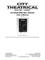 City Theatrical Legacy 5722M SHoW DMX Neo® D2 Dimmer User manual