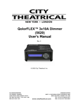 City Theatrical 5620 QolorFLEX 3x10A Dimmer User manual