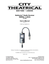 City Theatrical 5904 Multiverse Studio Receiver 900MHz/2.4GHz User manual