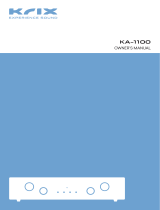 Krix KA-1100 Unveil Stand Alone Subwoofer Amplifier Owner's manual