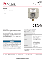Potter ADPS Adjustable Deadband Pressure Switch Owner's manual