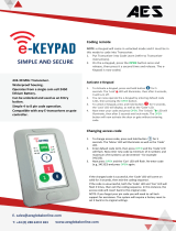 AES global E-KP Wireless E-Keypad Operating instructions