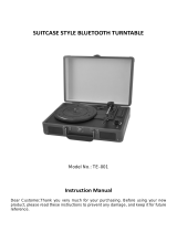 Turntables TE-001 Suitcase Style Bluetooth Turntable User manual