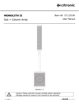 Citronic 171.231UK MONOLITH II Sub + Column Array User manual