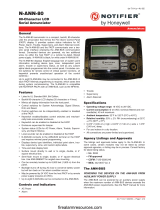Notifier N-ANN-80 80-Character LCD Serial Annunciator Owner's manual