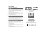 Enerdrive EPC2000 Epro Combi Inverter Charger User manual