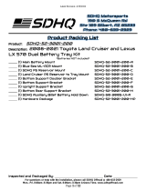 SDHQ -52-3001-200 2008-2021 Toyota Land Cruiser and Lexus LX 570 Dual Battery Tray Kit User manual