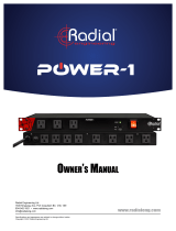 Radial Engineering Power-1 Surge Suppressor and Power Conditioner Owner's manual