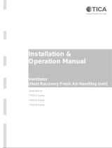 TICA TRV015 Series Ventilator Heat Recovery Fresh Air Handling Unit User manual