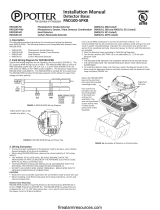 Potter PAD100-SPKB Detector Base User manual