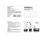 Duracell Dsp100 Solar Panel User guide