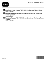 Toro Flex-Force Power System 60V MAX 22in Recycler Lawn Mower User manual