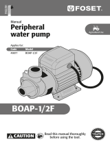 Foset BOAP-1/2F Owner's manual