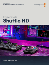 Blackmagic HyperDeck Shuttle HD  User manual