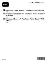 Toro Flex-Force Power System 60V MAX String Trimmer User manual