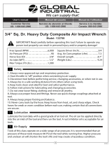 Global Industrial 133708 3-4 Inch Sq. Dr. Heavy Duty Composite Air Impact Wrench User manual