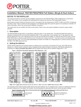 Potter PAD100-PSDA Addressable Pull Station User manual