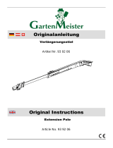 GartenMeister 93 92 06 Extension Pole User manual