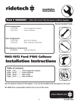 Ridetech 1965-1979 F-100 | Coil-Over System Complete Operating instructions